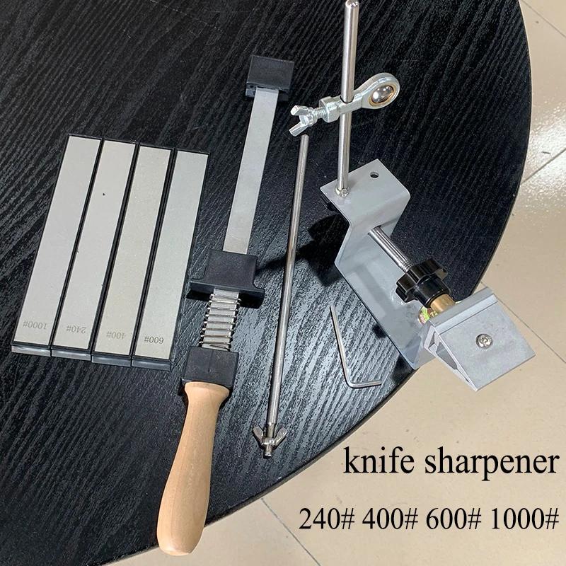 New 360 Rotary Knife Sharpener Sharpening System Knife Angle Unchanged Aluminum Alloy Sharpener Diamond Whetstone Set Apex Edge