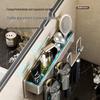 Wall-Mounted Electric Toothbrush & Mouthwash Cup Holder Set - No-Drill Installation 