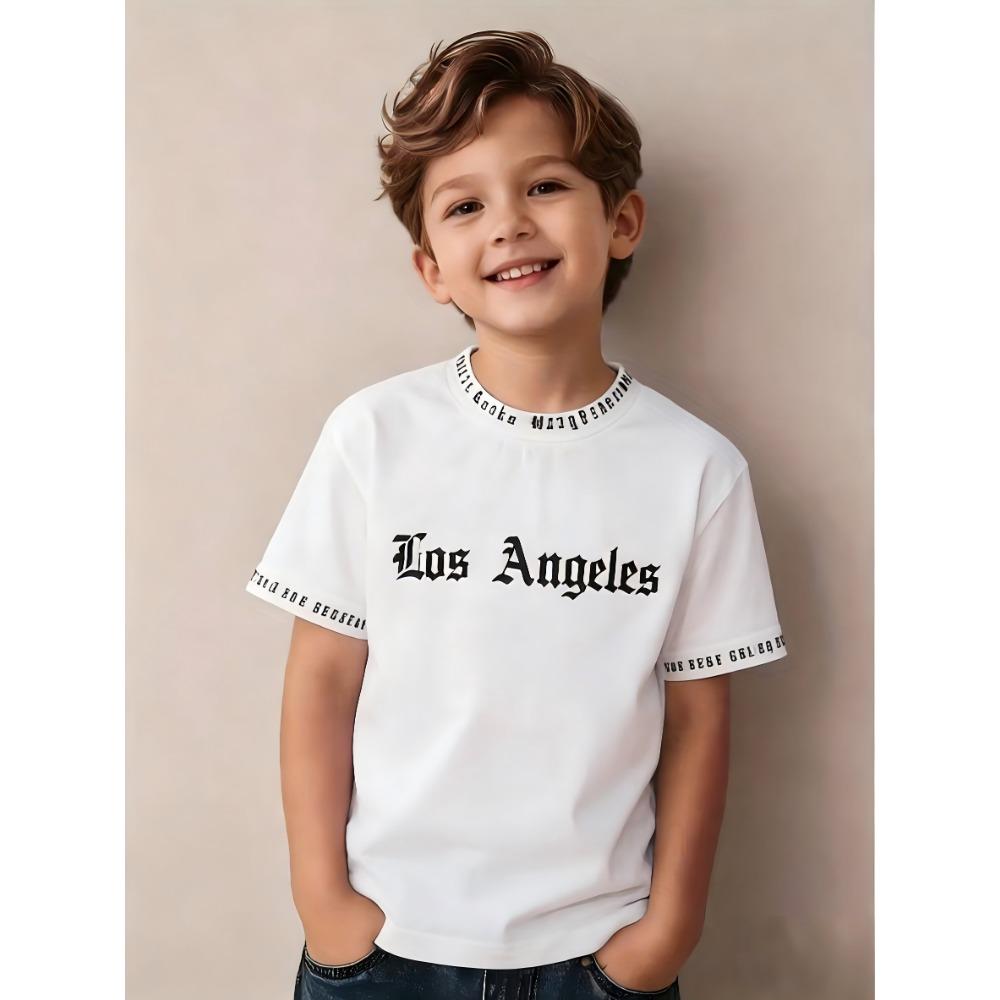 Boys fashionable round neck T-shirt is fashionable, casual, versatile and good-looking! 100