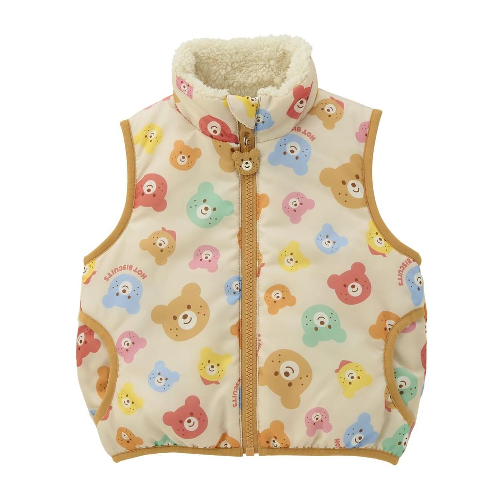 MIKIHOUSE HOT BISCUITS Baby Vest for Boys and Girls, Multicolor, 100cm, 73-5701-685