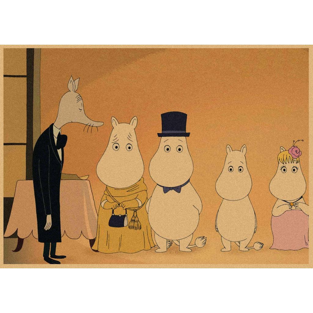 Moomin Family Retro Cartoon Poster Wall Art Mural 397