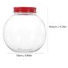 5pcs 500ml Christmas Candy Jar Ball Shaped Candy Cookie Snack Chocolate Packing Bottle Container New Year Decoration