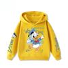Abbigliamento Sportivo Stampato con Cartoni Animati di Paperino per Bambini per Autunno e Inverno, Caldo e Casual, Felpa Sportiva alla Moda e Carina