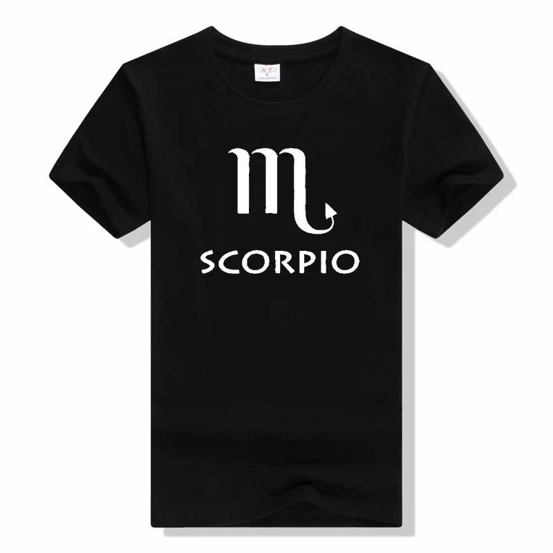 SCORPIO Print T-shirts Men Short-Sleeved Hip-Hop T-shirt ... XL