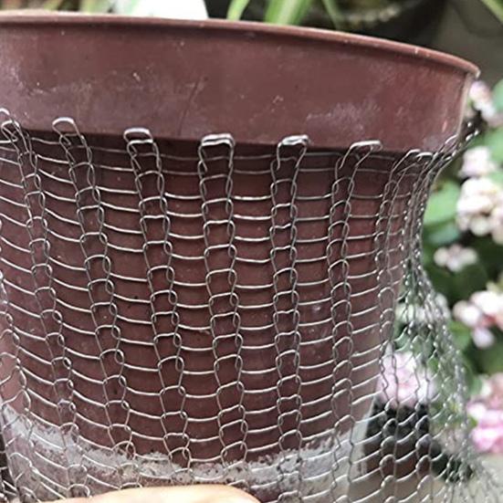 Plant Mesh Bag Wear-Resistant Reusable Sturdy Stainless Steel Plant Root Protector Mesh