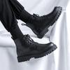 Men's Leisure Original Leather Boots Black Tide Platform Shoes Cowboy Autumn Winter Boot Business Office Dress Ankle Botas Male