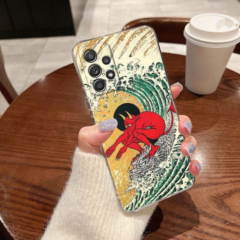 

Японская культура Волна Дракона Аниме Чехол для телефона для Samsung Galaxy A56 A57 A37 A55 A54 A36 A35 A26 A25 A17 A07 A52 A34 A21s Чехол Galaxy A14