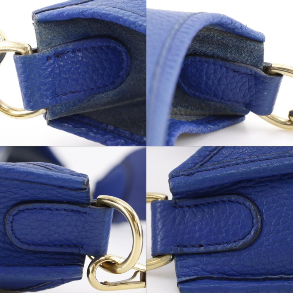 HERMES Evelyne1 GM Shoulder Bag Evelyn Blue / Gold Hardware Ardenne Women Used