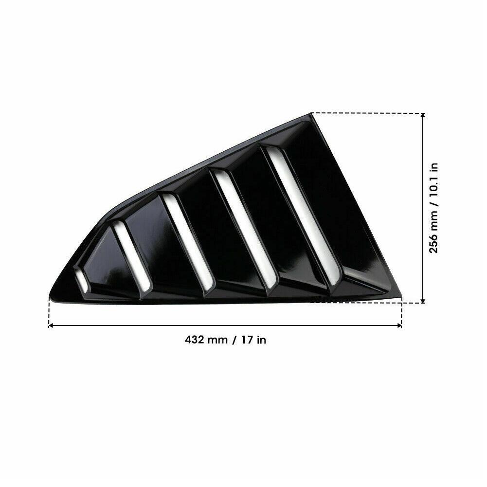 Glossy Black Car Window Louvers Side Air Vent Cover Fit for Chevy Camaro 2016‑2020