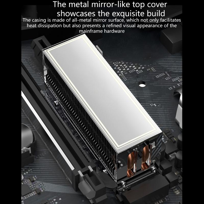 Universal M.2 SSDs Coolers Double Heat Tube For Various 2280 Models for Easy Installation on Multiple Computer Systems