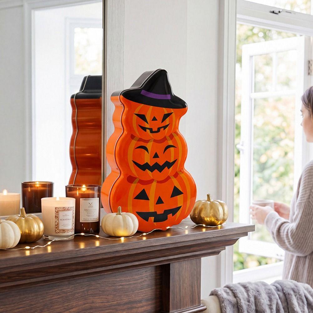 Pumpkin Shape Halloween Candy Container Cartoon Mini Snack Packaging Box Halloween Party