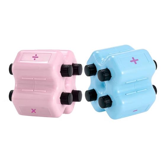 Set de Tampons Roulants Mathématiques 4 en 1 Addition Soustraction Multiplication Division Outil d'Entraînement Tampon Enseignant Numérique Aléatoire pour Enfants Utilisation en Classe à la Maison
