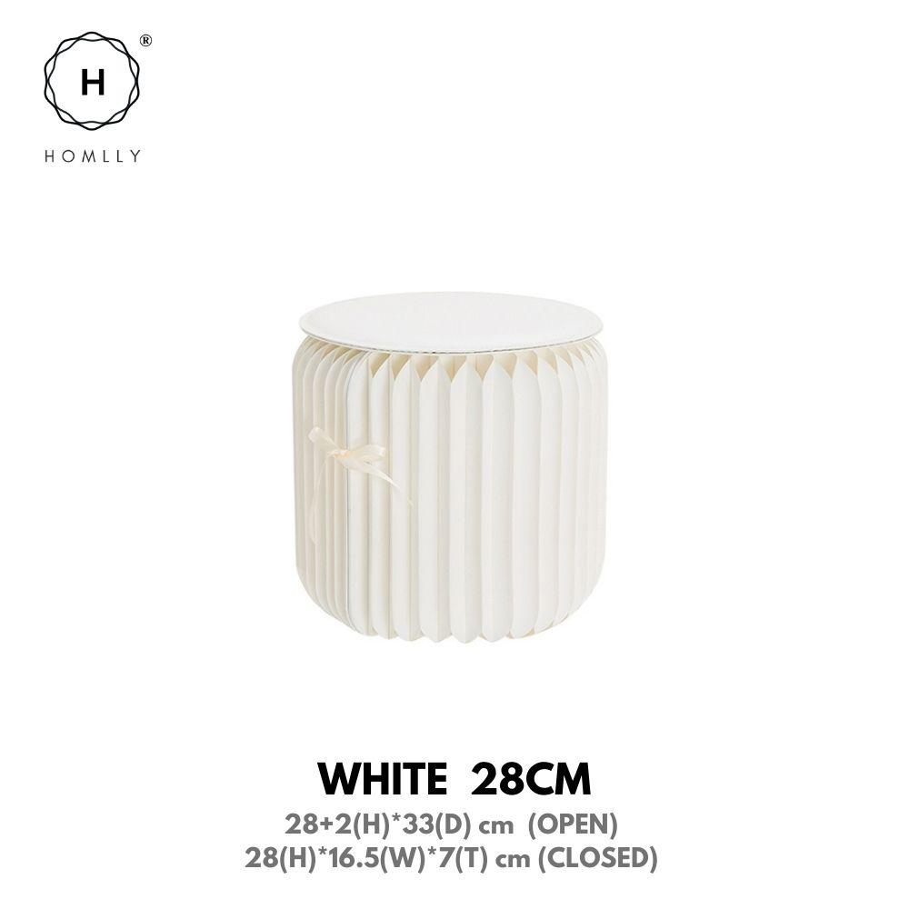 Homlly Eco Craft Paper Foldable Stool Chair with Cushion