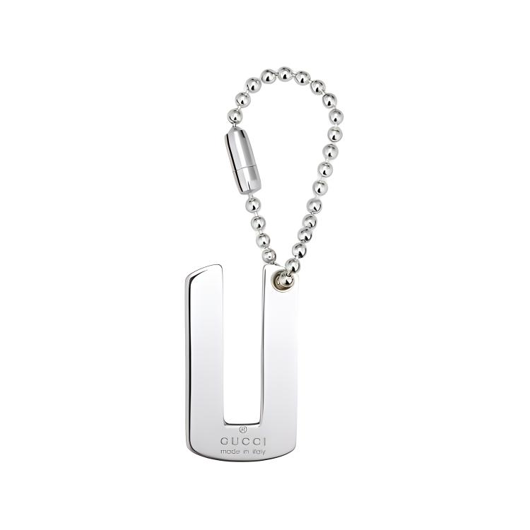 Gucci U-Shaped Logo Engraved 925 Silver Pendant Women pendant 818788J84008106 F,Silver