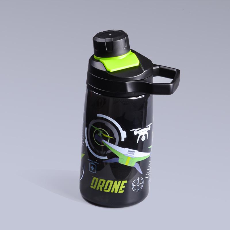 Tritan Large Capacity Portable Sports Water Bottle with Straw - Stylish Plastic Cup for Adults.