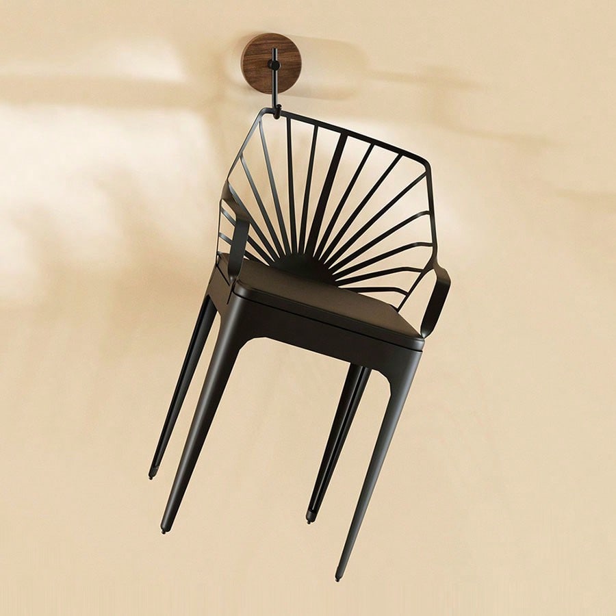 1pc Walnut Wood Door Mounted Hook With Adhesive, Single Wall Hook For Hanging Clothes Without Drilling