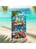 Vibrant Seagulls Fruit Beach Towel Turquoise Tropical Art Towel, Quick Dry Absorbent Sand Free Lightweight Beach Blanket, Summer