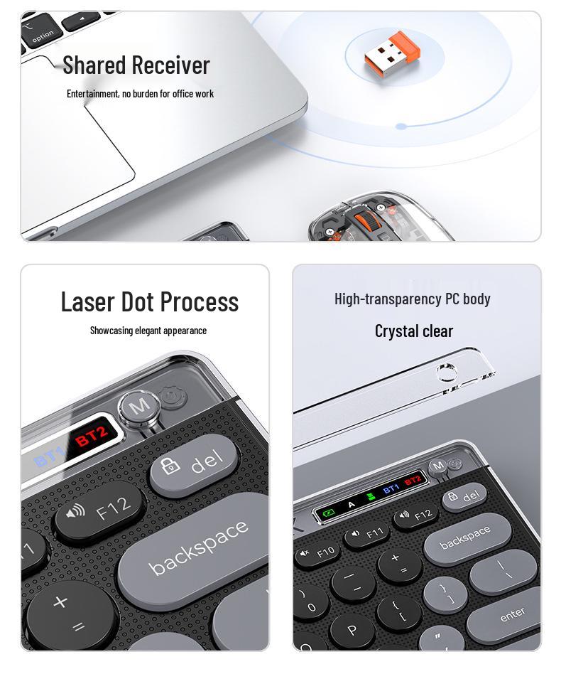 Rechargeable Universal Wireless Bluetooth Scissor-Switch Keyboard for Laptop, Desktop, Tablet, and Phone