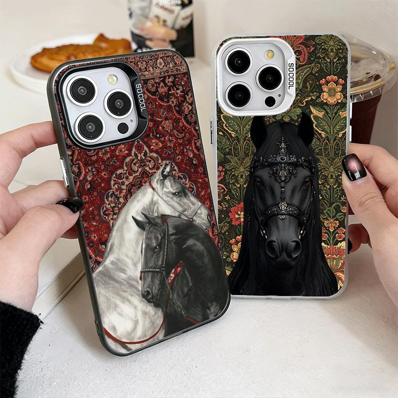 Horse Art Aesthetics Shockproof Phone Case for iPhone 17 Air 16 16E 15 Pro Max 14 Plus 13 Mini 12 Back Cover Anti Fall Fundas