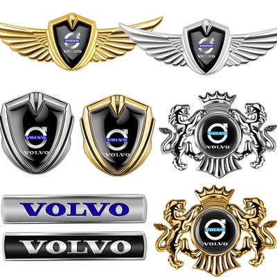 3D metāla vairogs Stils Automašīnas Emblēma Uzlīme Auto Sānu Loga Virsbūves Dekori priekš Rdesign XC90 S60 XC60 V70 S80 S40 V50 V40
