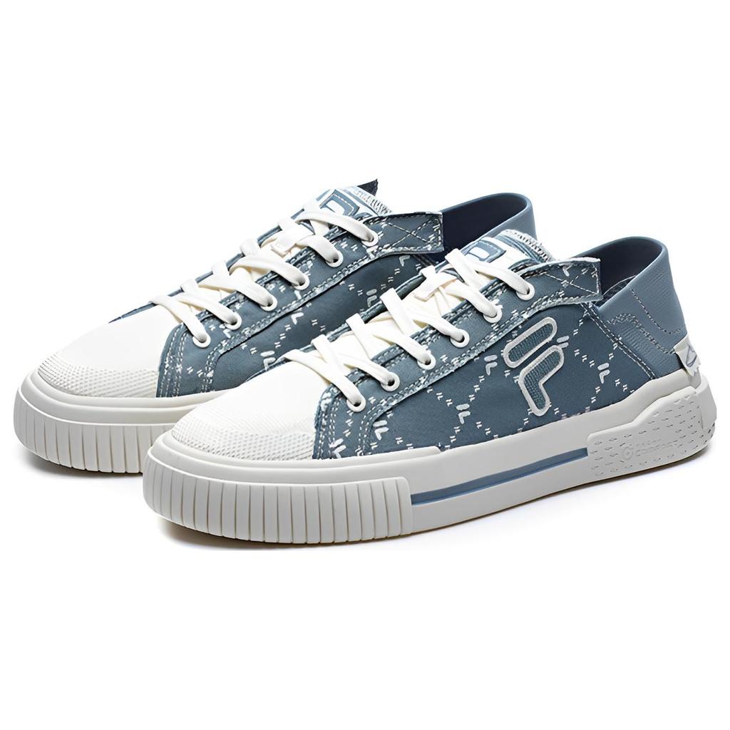 Fila Fusion Wallride DX Trendy Durable Lightweight Low-Top Canvas Shoes Women Sneaker Lead Cream T12W228203FLG