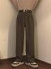Spring/Summer Retro Loose Straight Coffee Casual Pants for Men