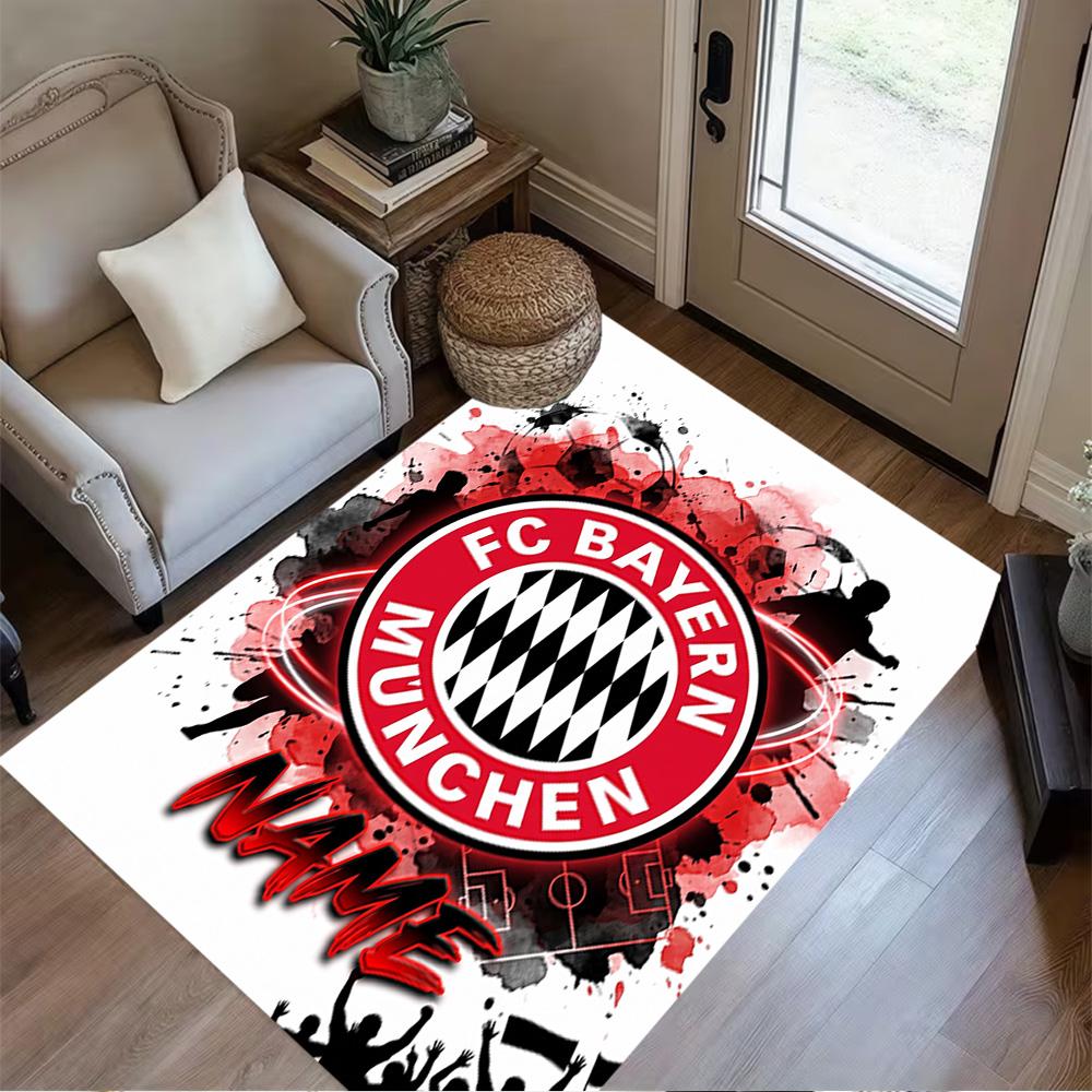 Bayern Munich Fan Artwork Carpet Suitable for Outdoor Foyer Living Rooms Game Room Antislip Carpet Office Home Decor