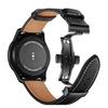 Echtes Leder Armband mit Schmetterlingsverschluss für Samsung/Huawei Uhr - Universell 20mm/22mm