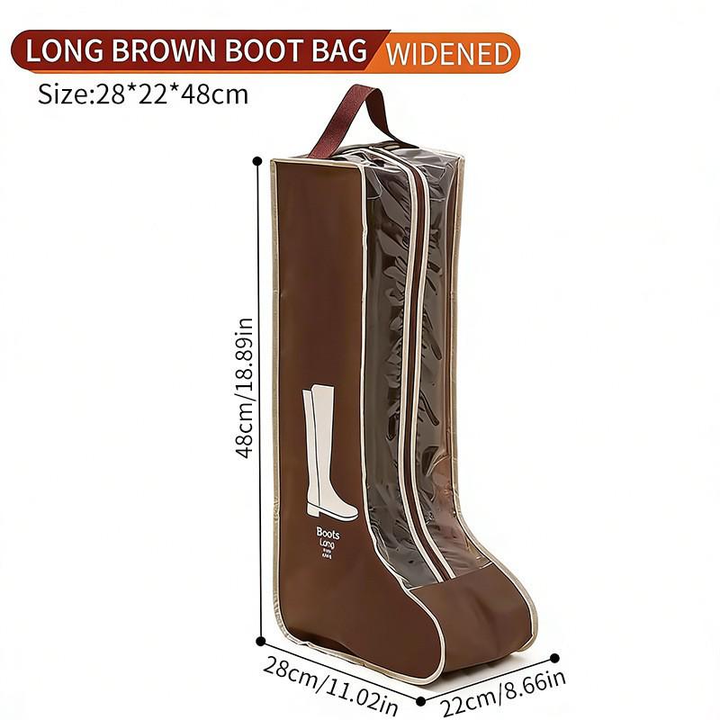 Transparent PEVA Mesh Zippered Boot Storage Bag for Moisture-Proof Seasonal Shoe Organization