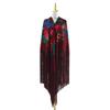 Elegant Long Tassel Peony Flower Shawl Scarf - Ethnic Retro Style, 50cm.