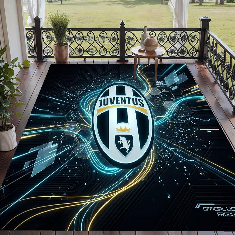Soft Floor Carpet Juventus FC Pattern Area Rug Decorative Mat For Home Room Decoration