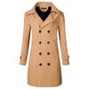 Autumn and Winter Double-breasted Men's Casual Trench Coat, Woolen Coat