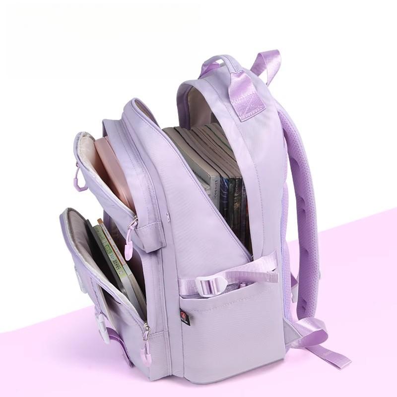 Schoolbag for Girls, Large-capacity Backpack, High School Students' Burden Reduction and Spine Protection Bag