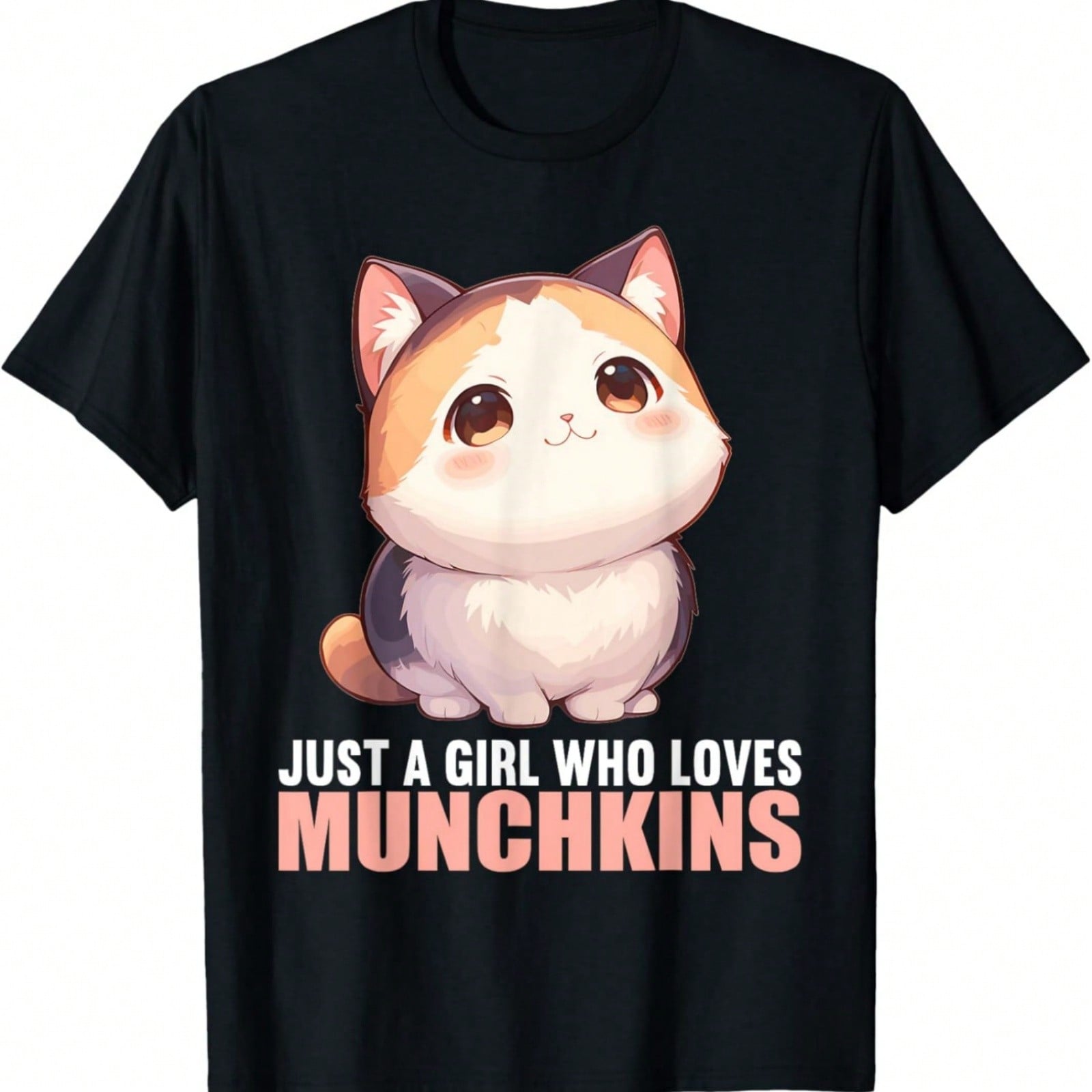 Just A Girl Who Loves Munchkins Munchkin Cat T-Shirt S разноцветный