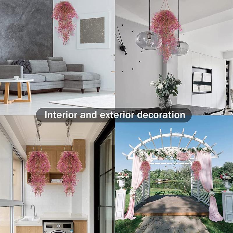 New! 1pc/2pcs Handmade Artificial Vines Indoor Outdoor Wall Hanging Faux Plant For Home Balcony Garden