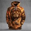 Women's Autumn Winter Fashion Hoodie Fierce Leopard Print Sweatshirt Loose Comfortable Plus-Size Fit Outdoor Street-Style Top