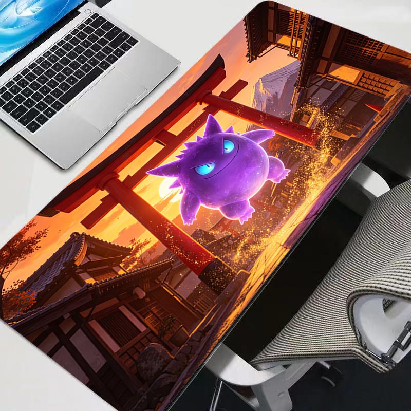 Computer Mouse Pad Gaming MousePad Large Mouse Pad Gamer Keyboard Pad Gengar Pikachu Sakura Pagoda Rug PC Desk Mat Tapis Souris