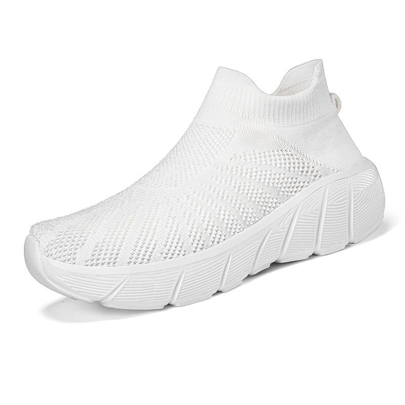 Autumn Foreign Trade One-pedal Foot Walking Shoes Men's and Women's Thick-soled Shock-absorbing Lightweight Fly-woven Mesh Shoes Fitness Trendy Shoes