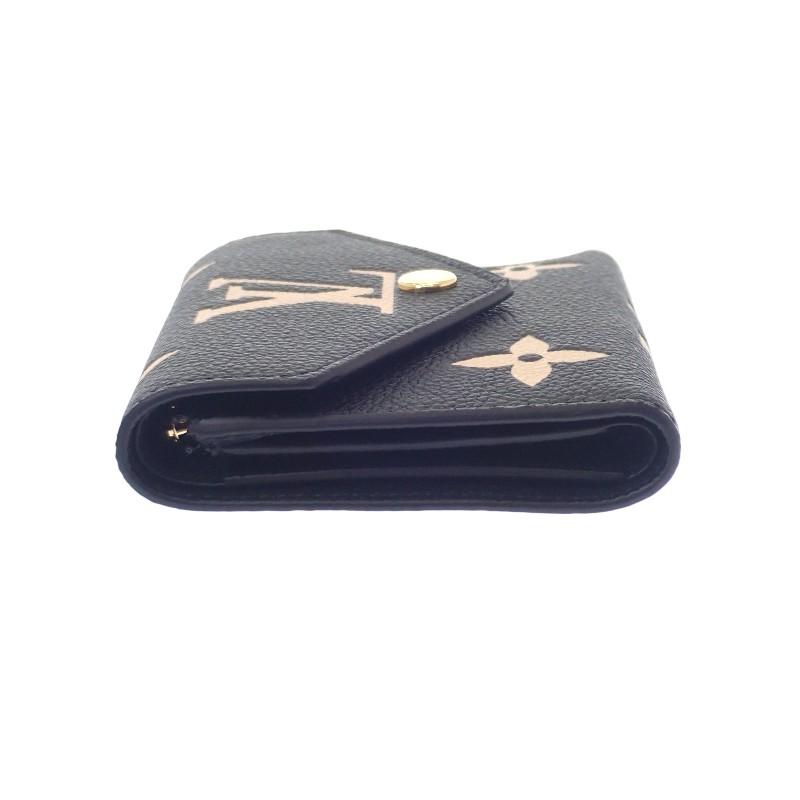 LOUIS VUITTON  M80968 Tri-fold wallet black leather Women
