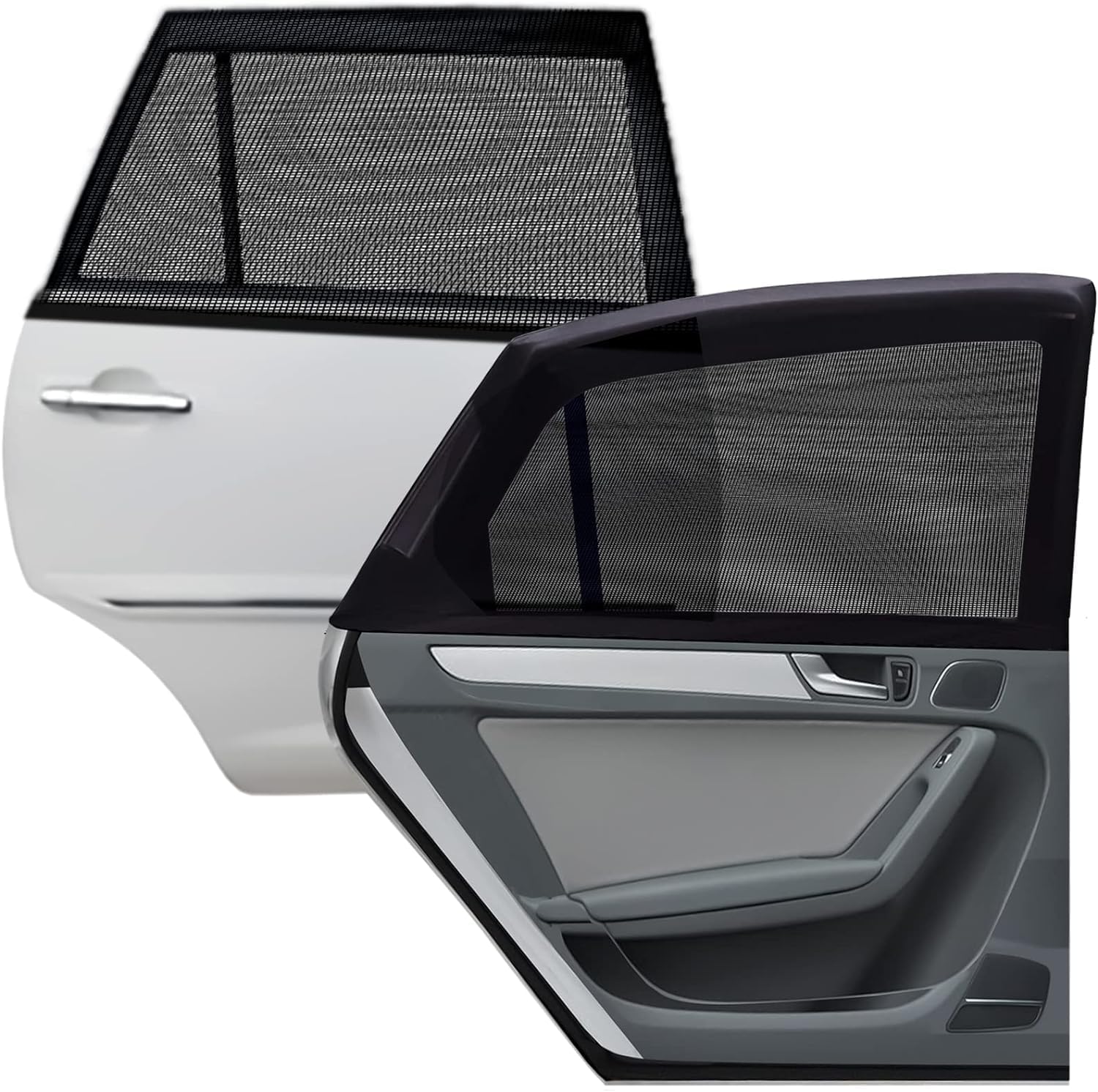 

MuTuMuTu Сетка на дверь автомобиля, Сетка на окно, Солнцезащитные шторки на окна автомобиля, Сетка от насекомых, Автомобиль 54L x 46Wcm чёрный