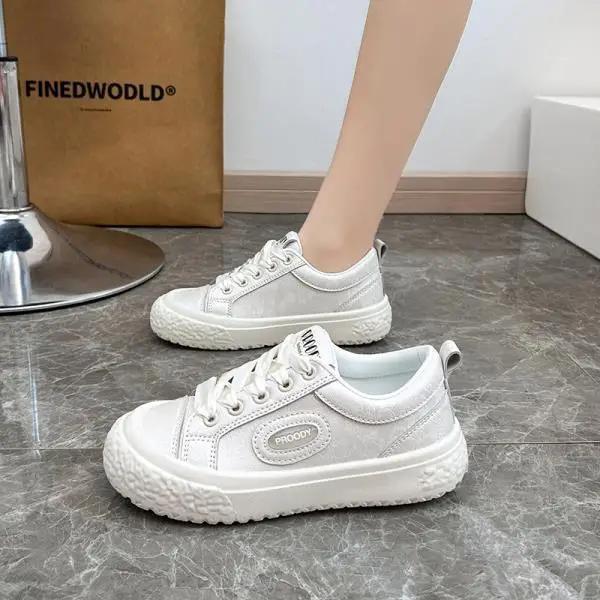 

Fashion Shoes Woman 2024 Clogs Platform Autumn Female Footwear Round Toe Slip On Sneakers New Creepers Fall Dress Small Sports Shoes Wom 40 бежевый