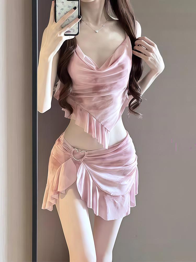Women's Three-Piece High-End Bikini Set: Conservative, Stylish Seaside Vacation or Hot Spring Swimwear