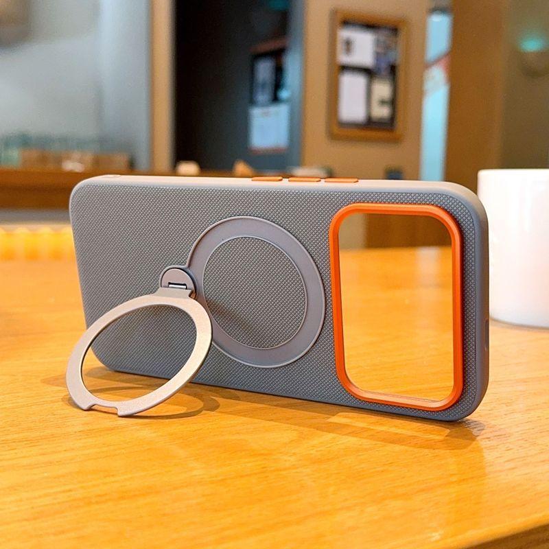 Hochwertige Business Minimalistische Handyhülle für Xiaomi POCO F8 Pro F8 Ultra Metall Magnetischer Drehbarer Ständer Großes Fenster Stoßfeste Bumper Abdeckung Funda