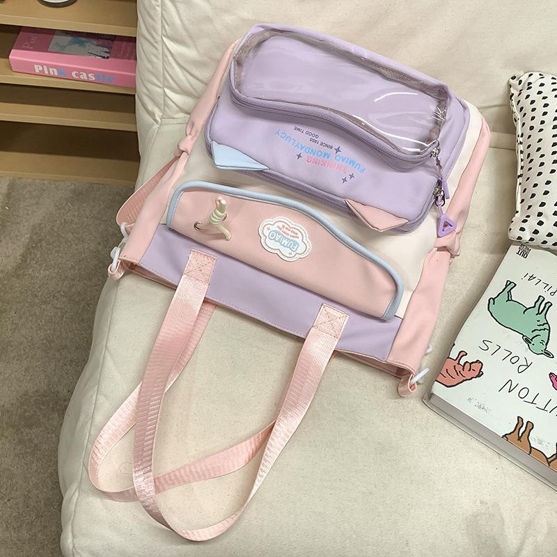 Children's Schoolbags Elementary School Girls Junior High School Students College Students High Looking Two Piece Backpack