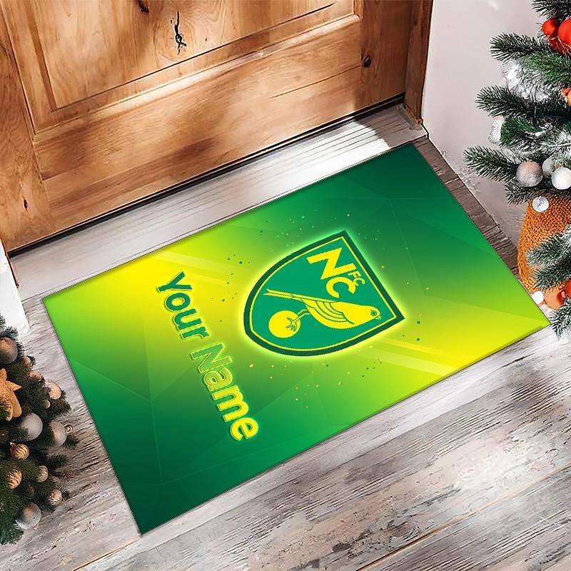 Norwich City Printed Crystal Velvet Rug Non‑Slip Crystal Velvet Carpet For Sofa Bedroom Indoor Home Decoration