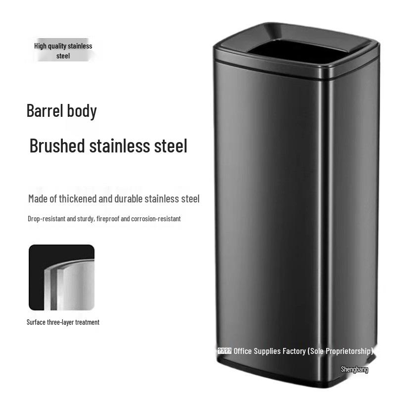 Stainless Steel Foot-Operated Bathroom Trash Can