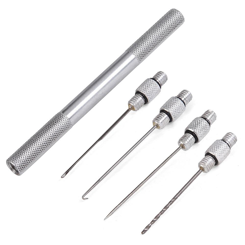 Secure Grip Fishing Bait Needle with Line Scissors Bait Drill Stringer Bait Needle Kit  for Pellets