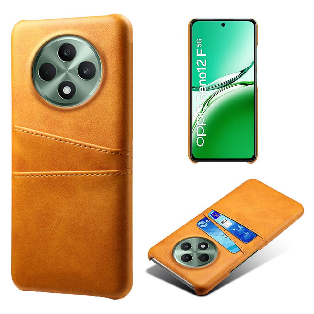For Oppo Reno12 F 5G Case Dual Card Slots PU Leather+Hard PC Phone Cover