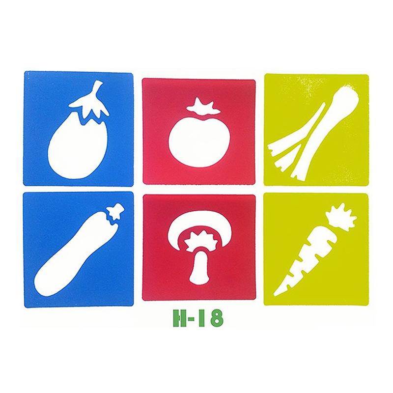 6PCS Hollow Out Painting Template Washable Reusable Plastic Graffiti Ruler DIY Paint Tool Creative Craft Drawing Accessories ZYF