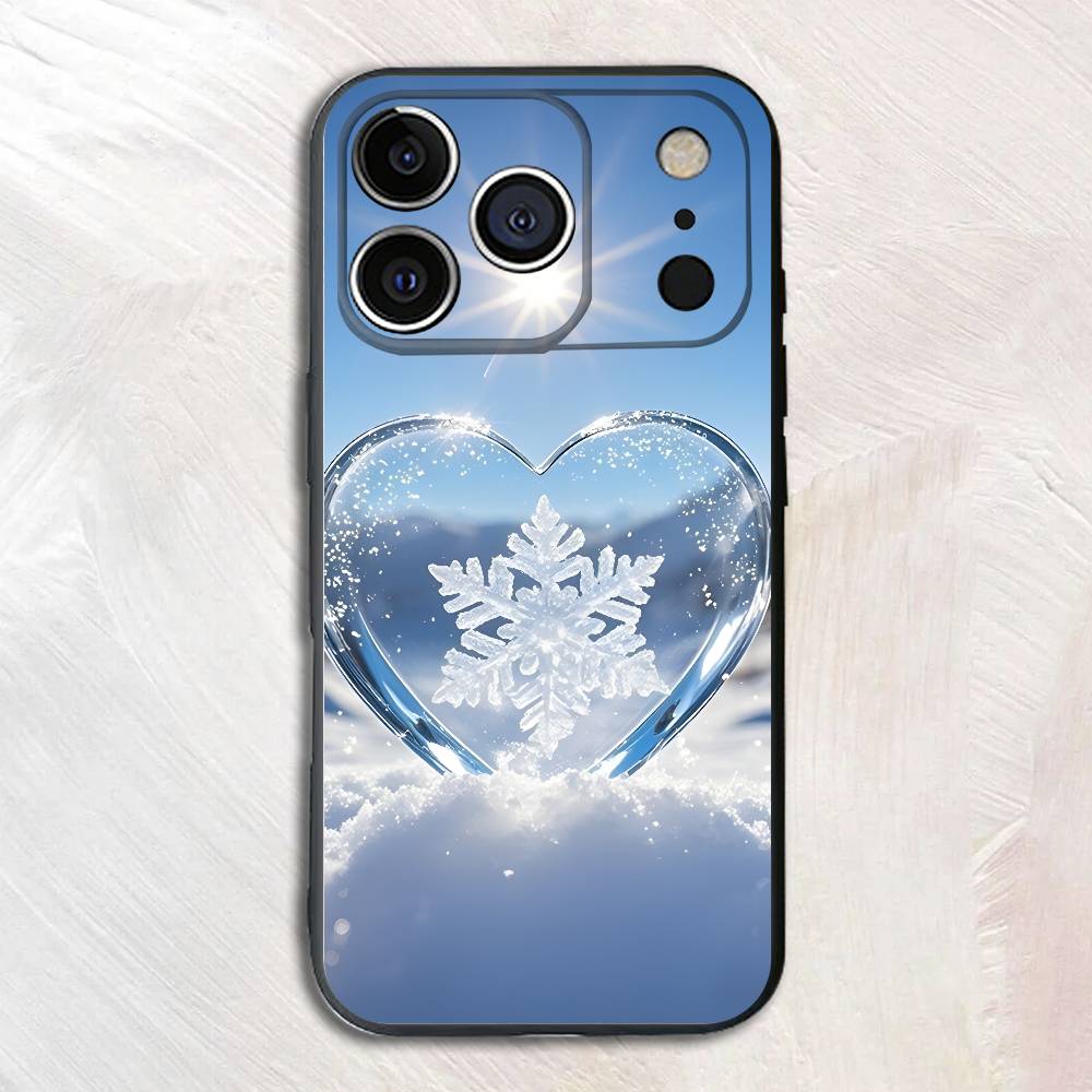 

Красивый силиконовый мягкий чехол для телефона со снежинкой для iPhone17 16 15 14 13 12 11 Pro Max Plus X XR SE iPhone13PRO